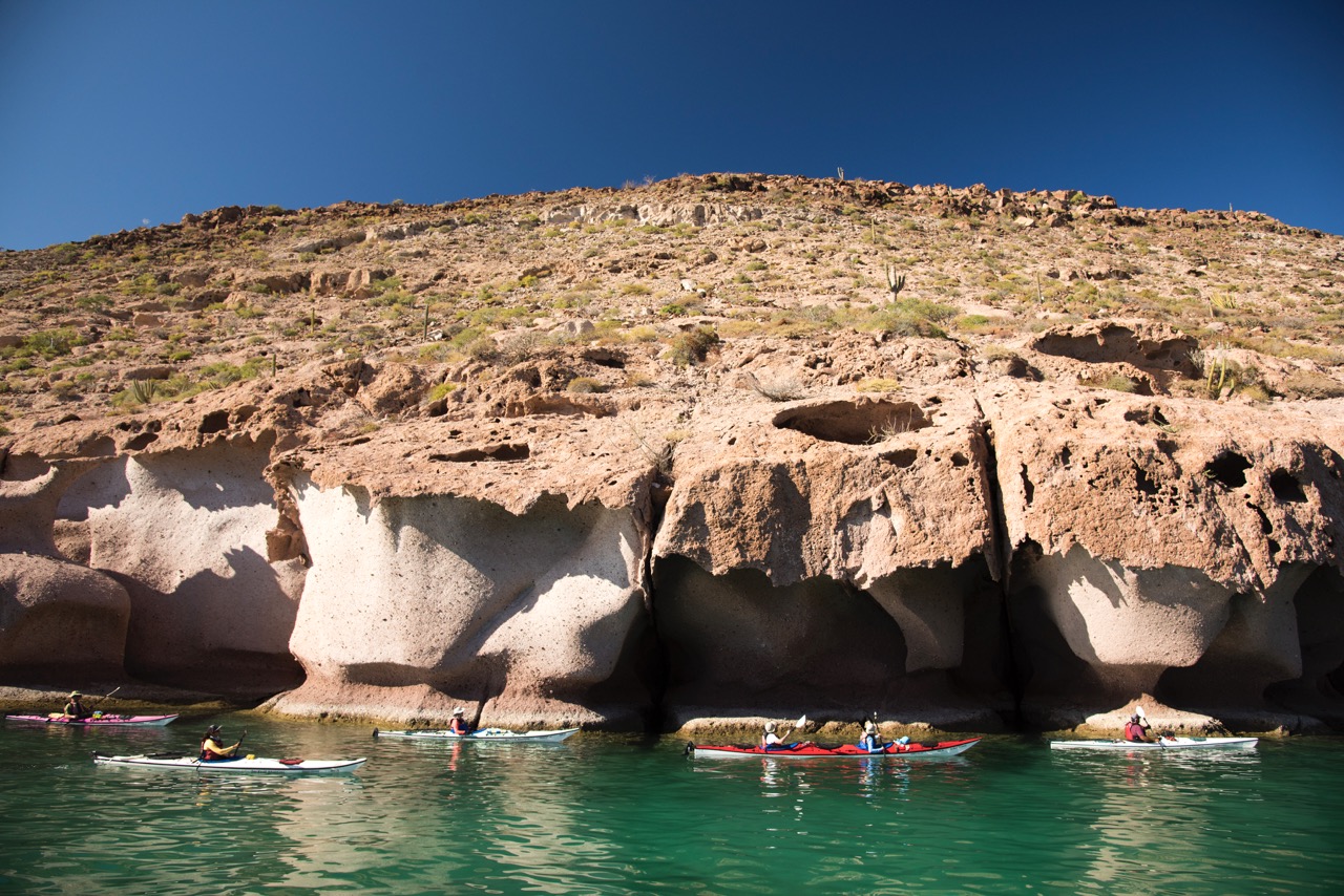 Kayaking group Baja