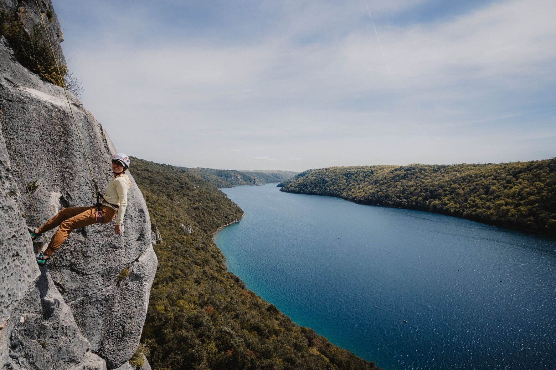 Limski kanal view while climbing