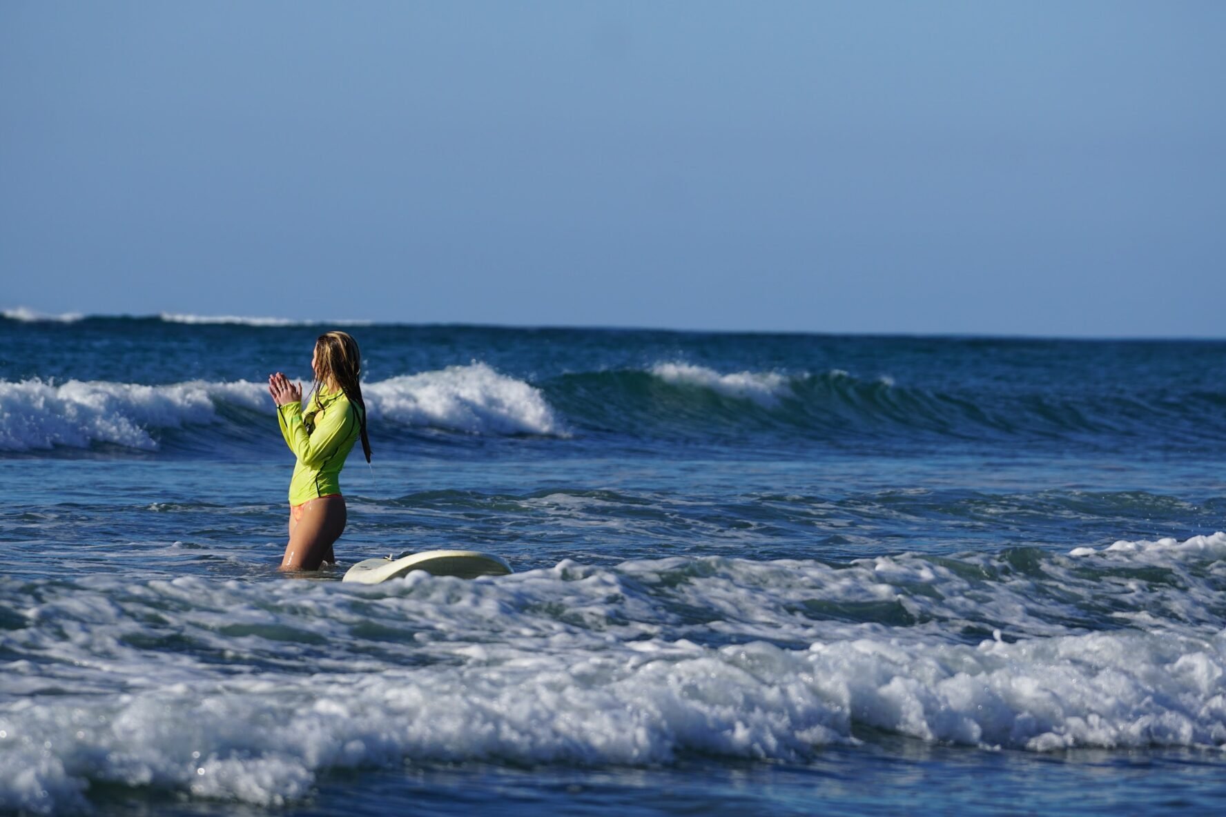 One surfer in Samara
