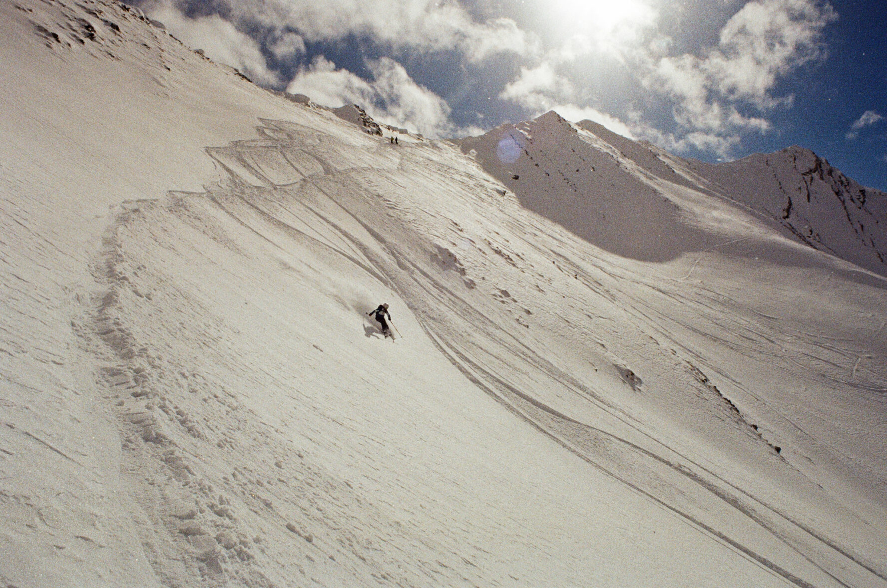 Skiing off piste in Gudauri