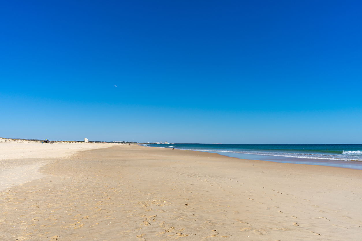 Stretch of beach in Algarve