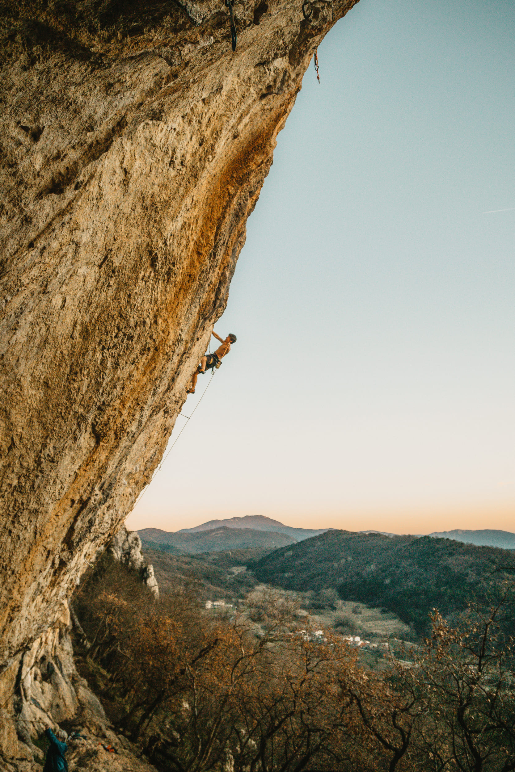 Sunset climbing in Istria