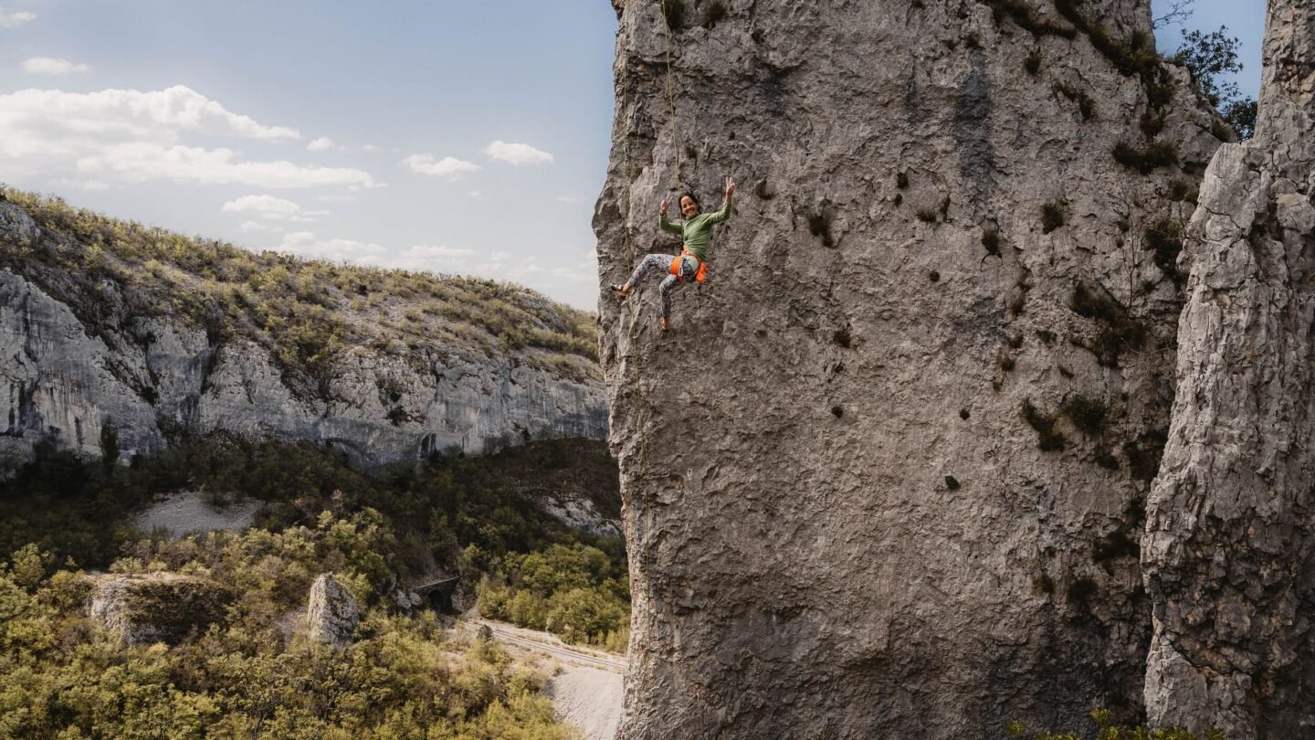 Woman climber Istria