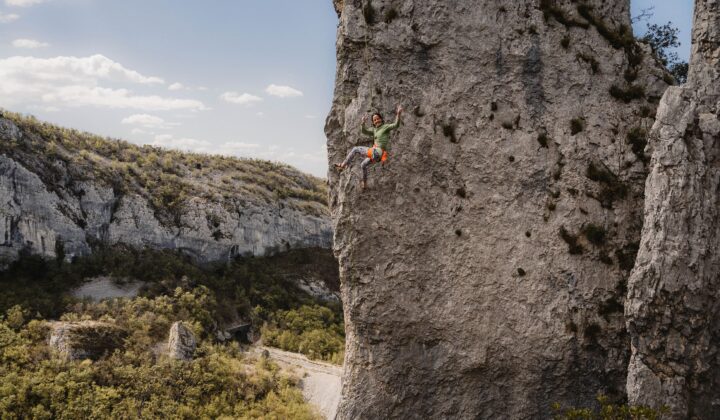 Woman climber Istria