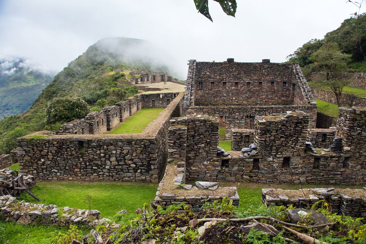 Incan Choquequirao ruins in Peru