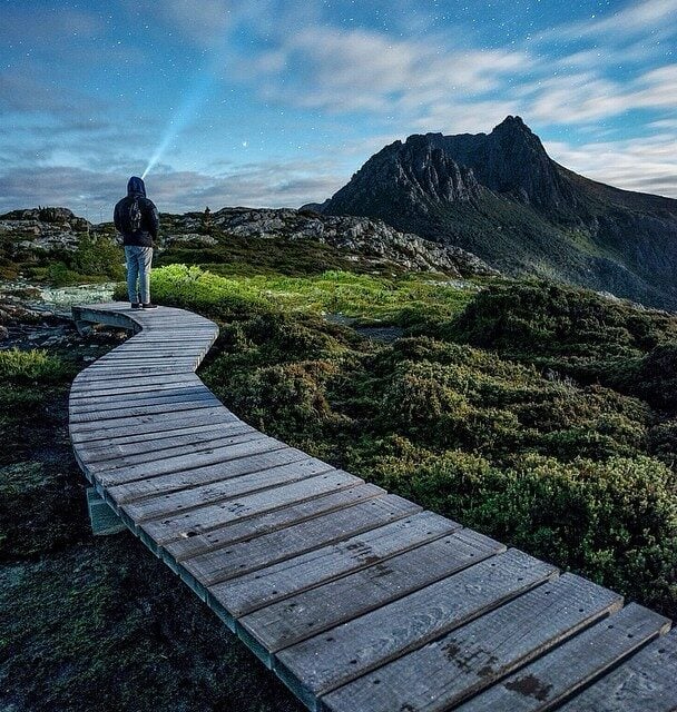 View from Dove Lake in Tasmania