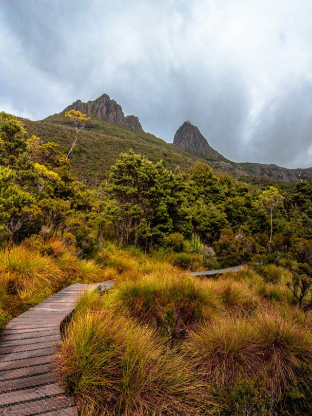 View from Dove Lake in Tasmania