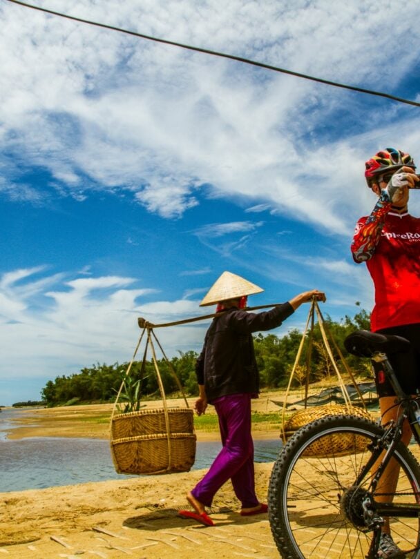 Cycling on a road along Vietnam’s Central Coast