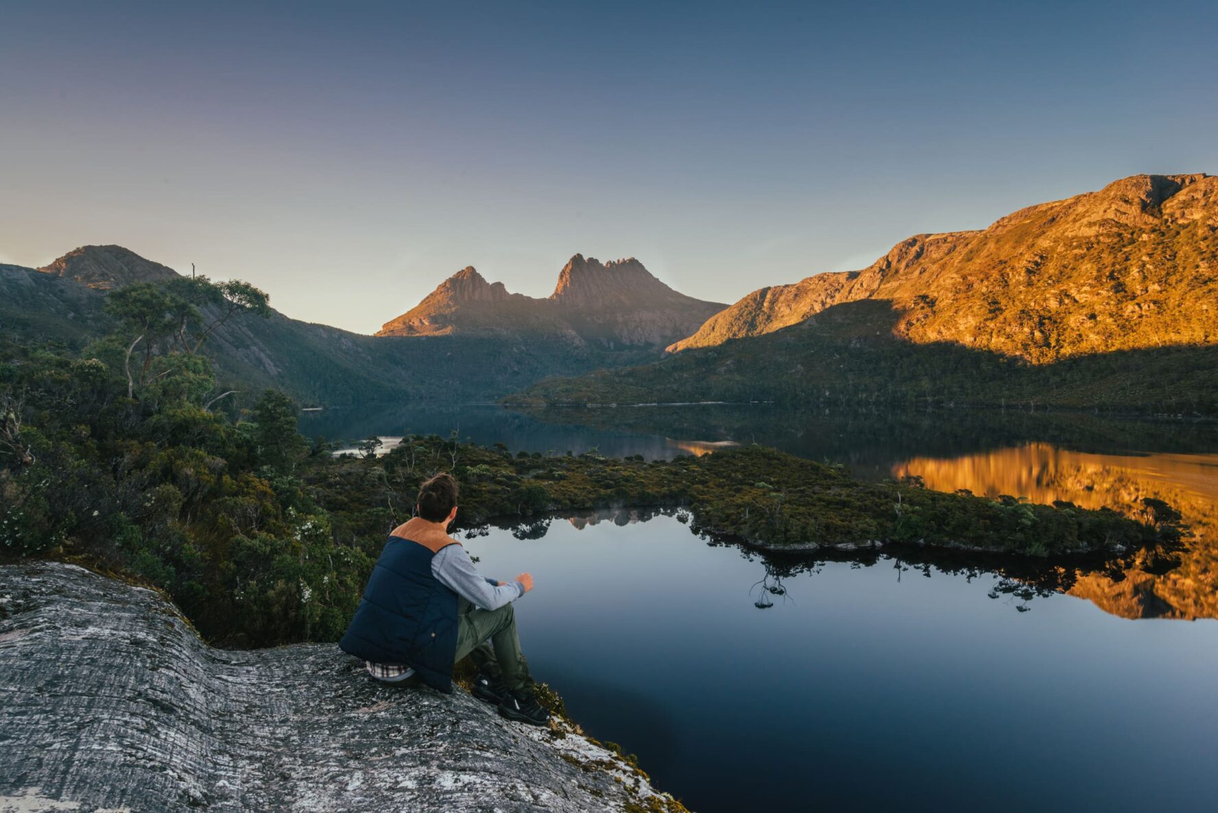 View at Dove Lake in Tasmania