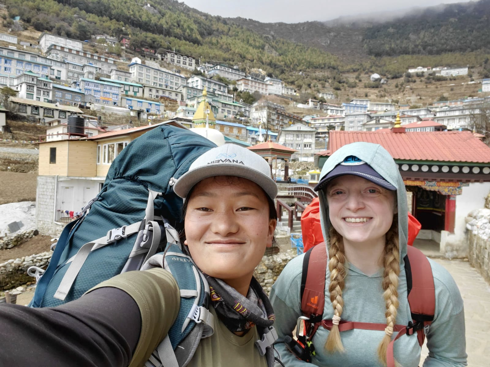 Everest Base Camp selfie in the village
