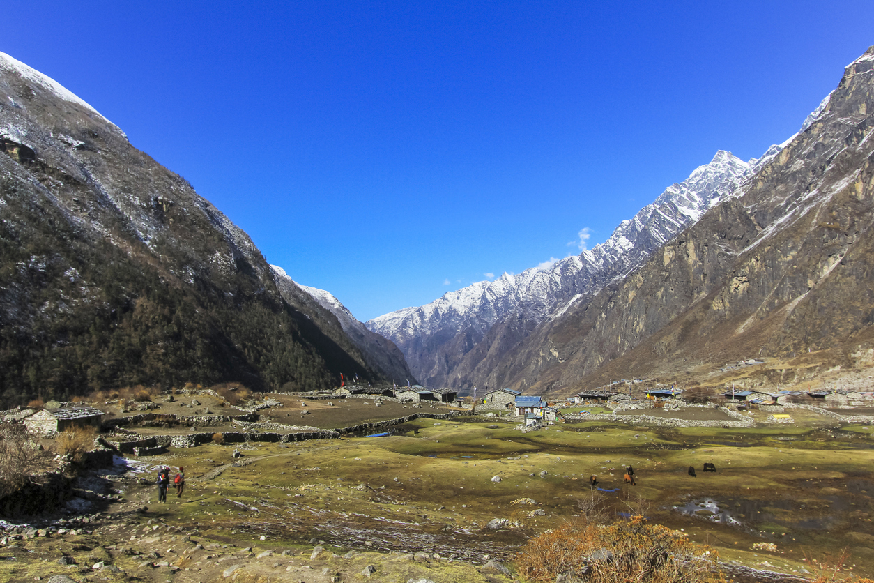 Blue sky in Langtang Valley