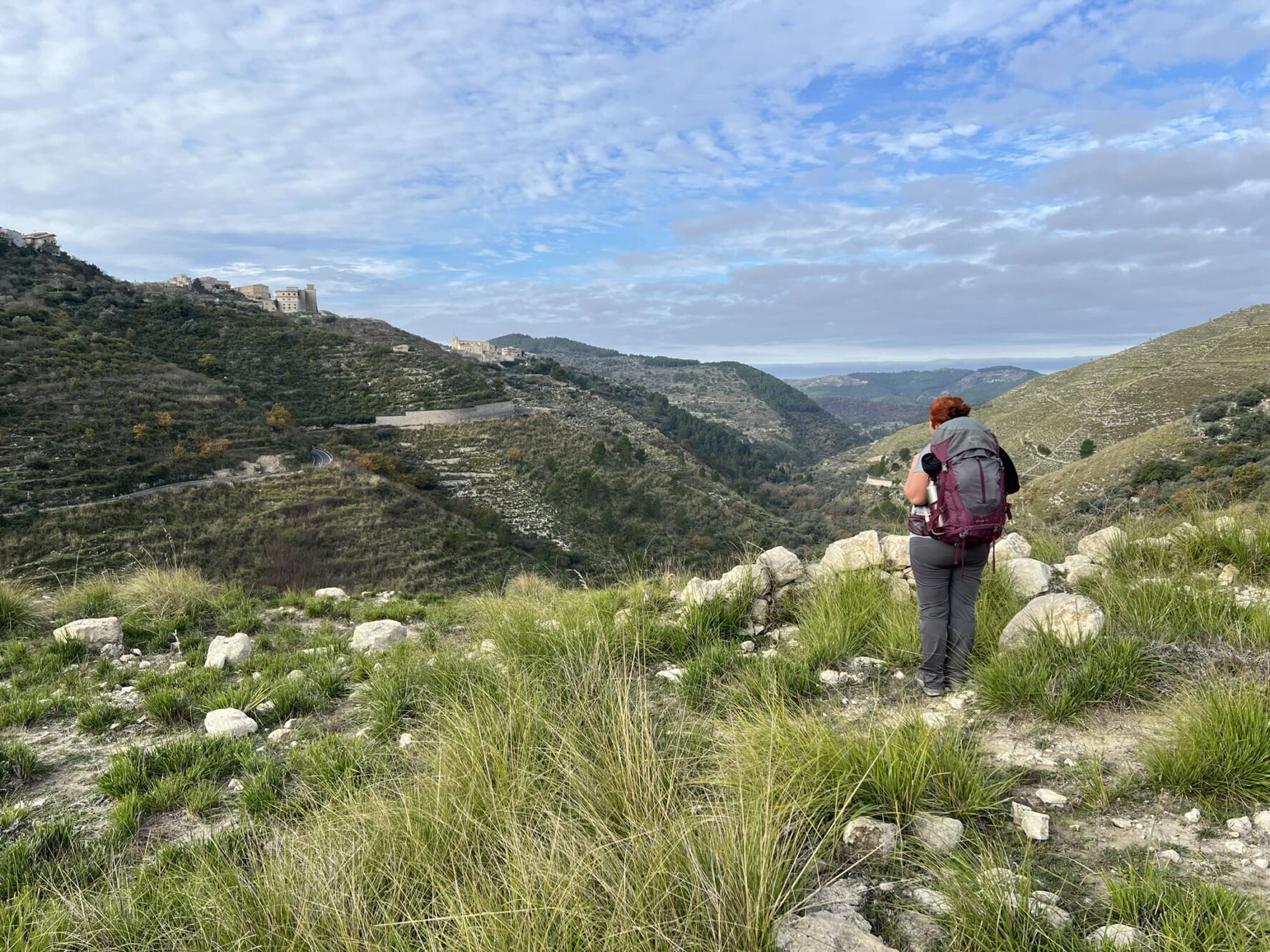 Monti Iblei hiker on a path