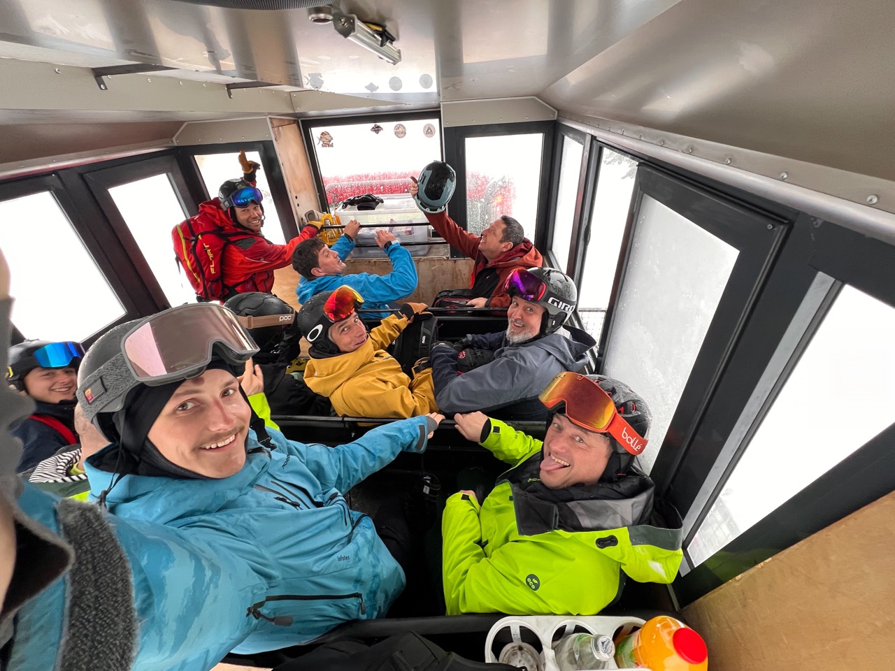 View from inside the snowcat