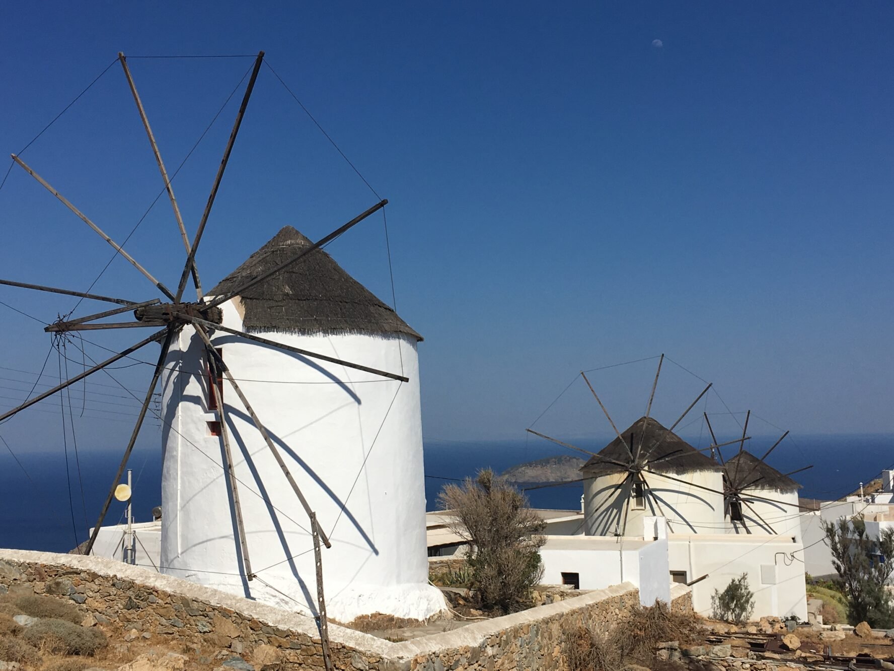 Traditional windmills in Chora
