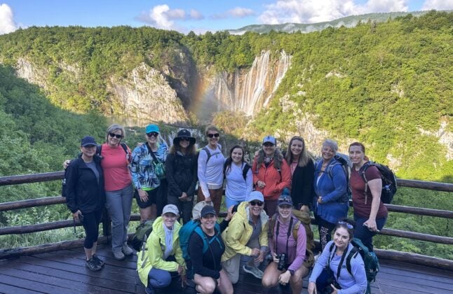 Women in Plitvice National Park in Croatia