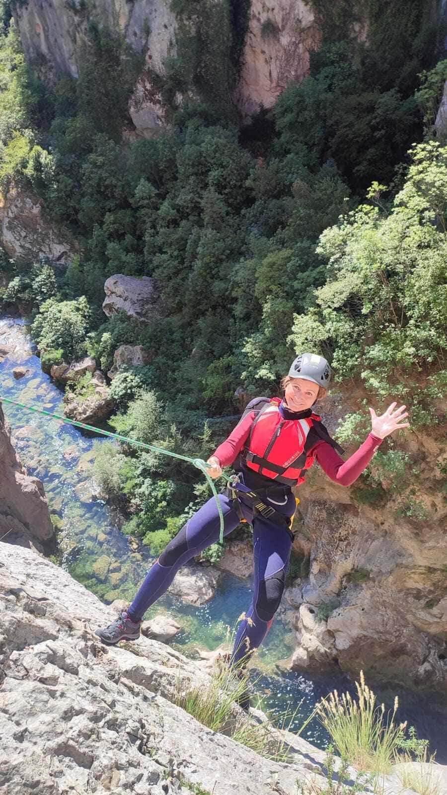 Abseiling in the Cetina river canyon