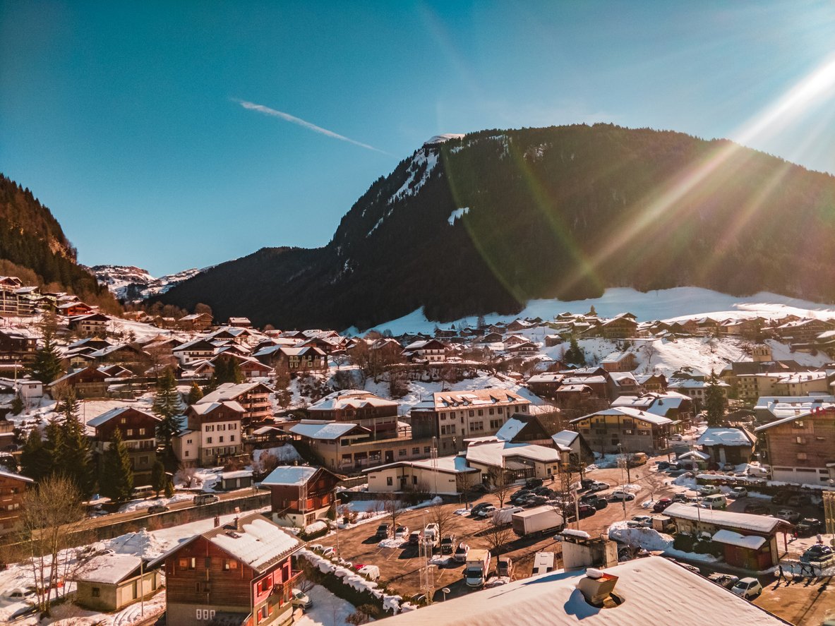 Aerial view of Morzine