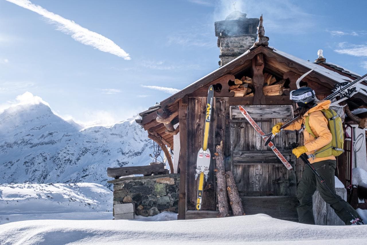 Hut skier Verbier