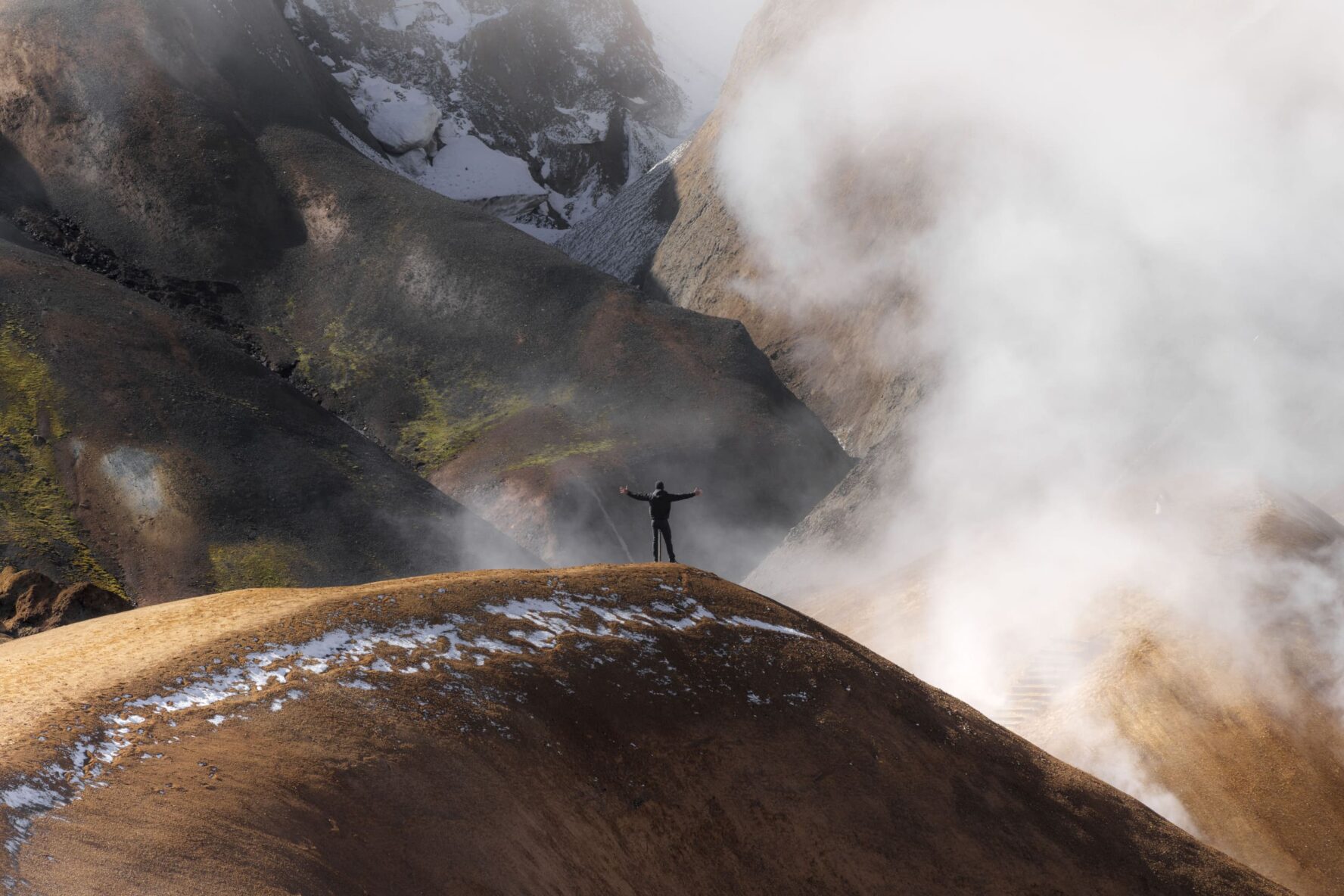 Kerlingarfjoll hiker standing