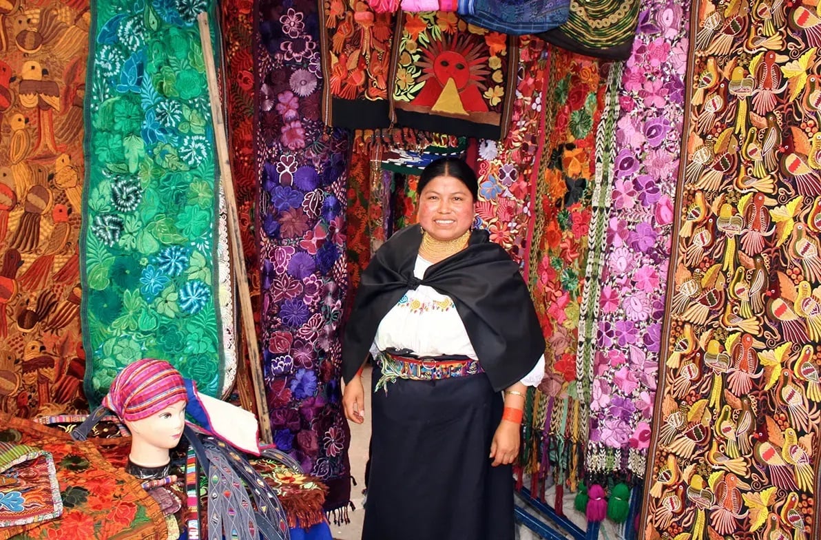 Otavalo market in Ecuador