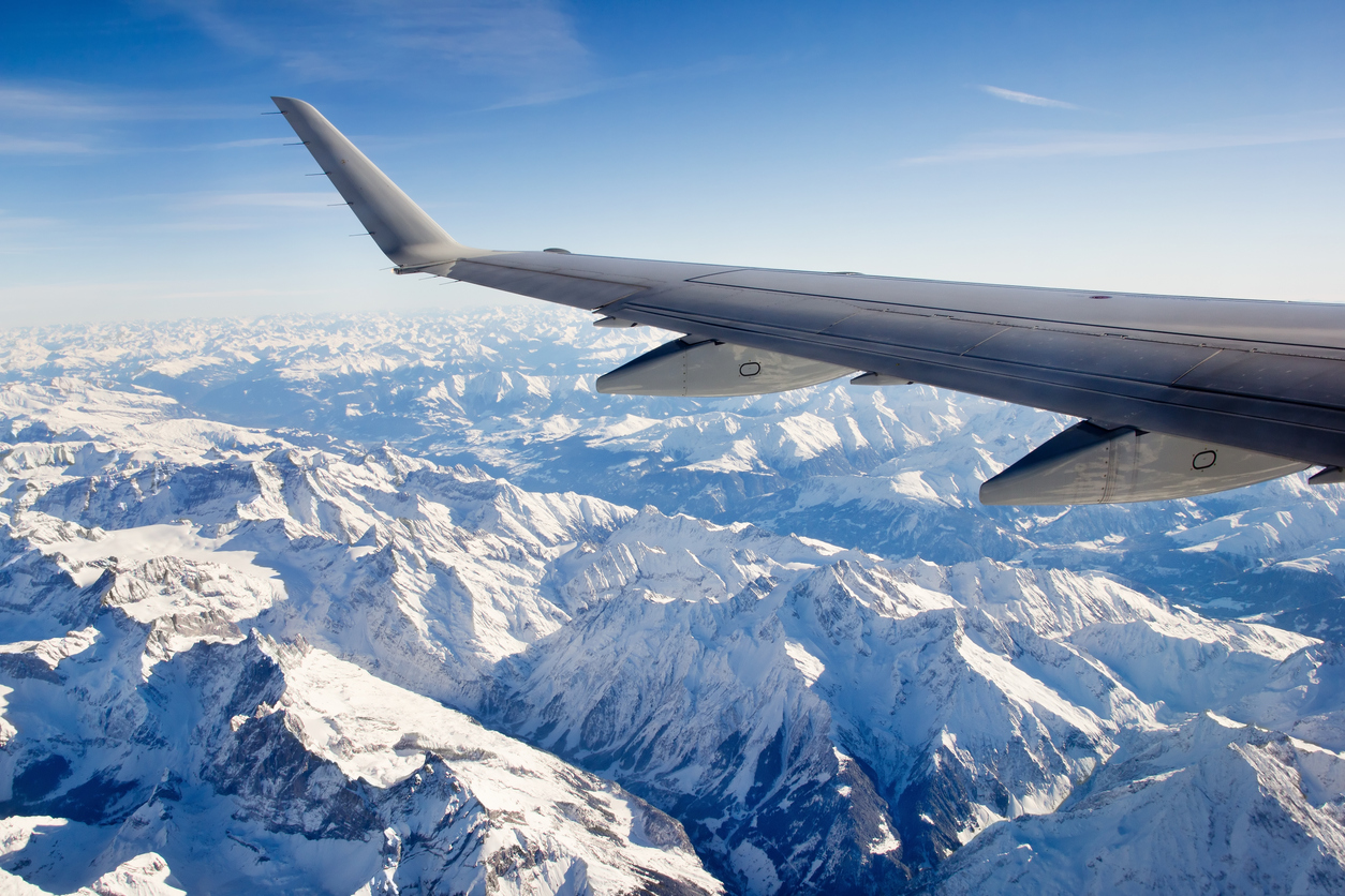 Plane over the Alps