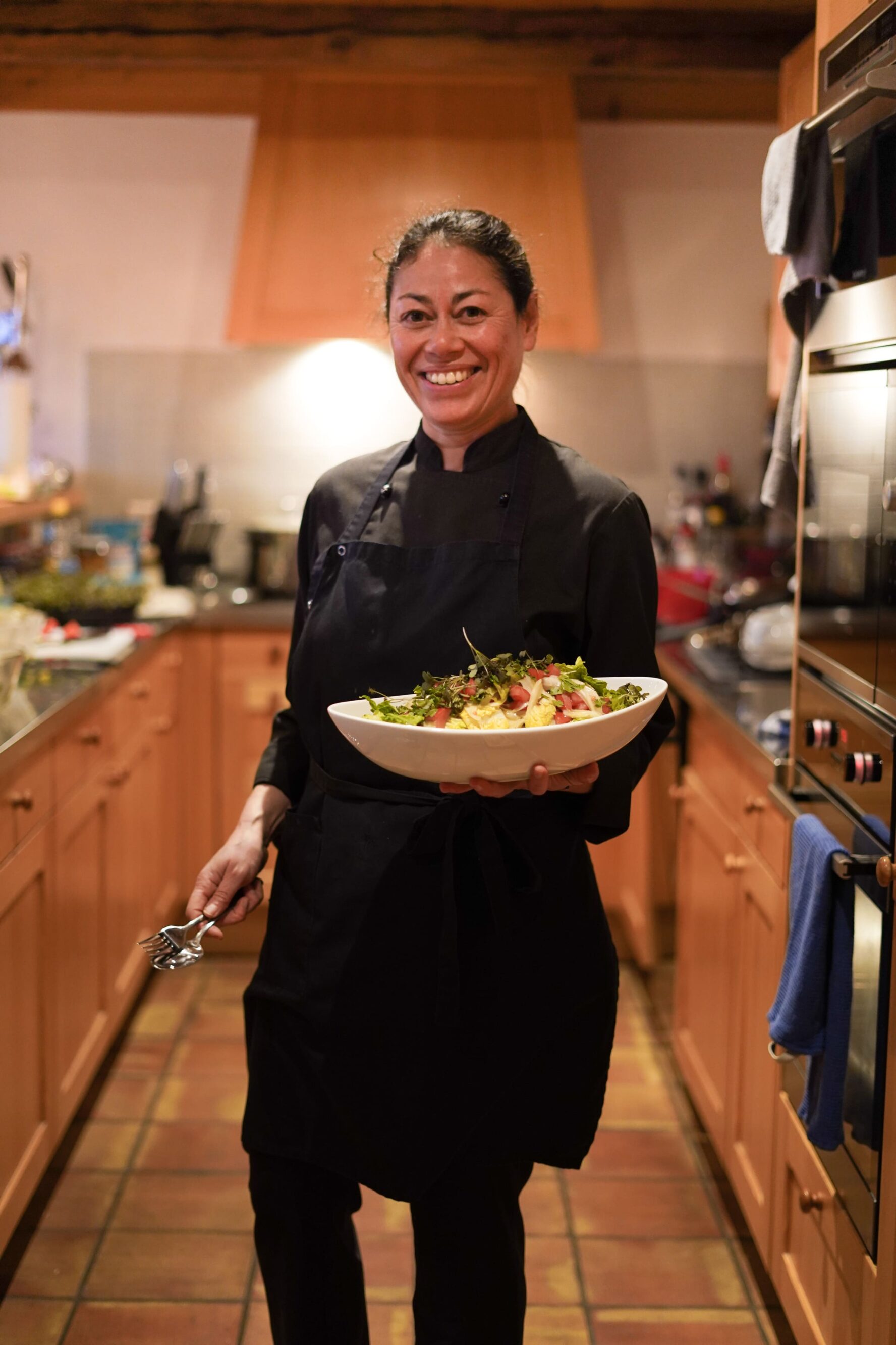 Private chef cooking food