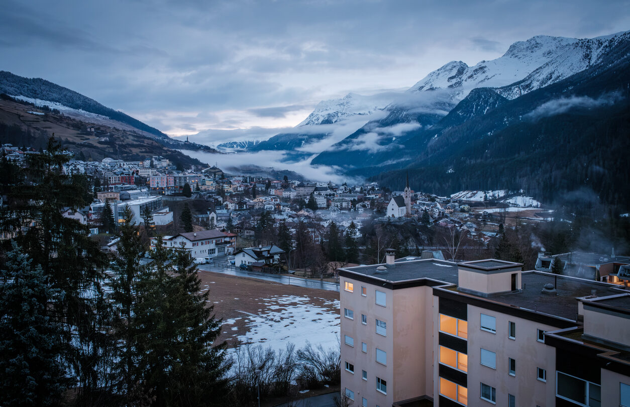 Scuol at dawn