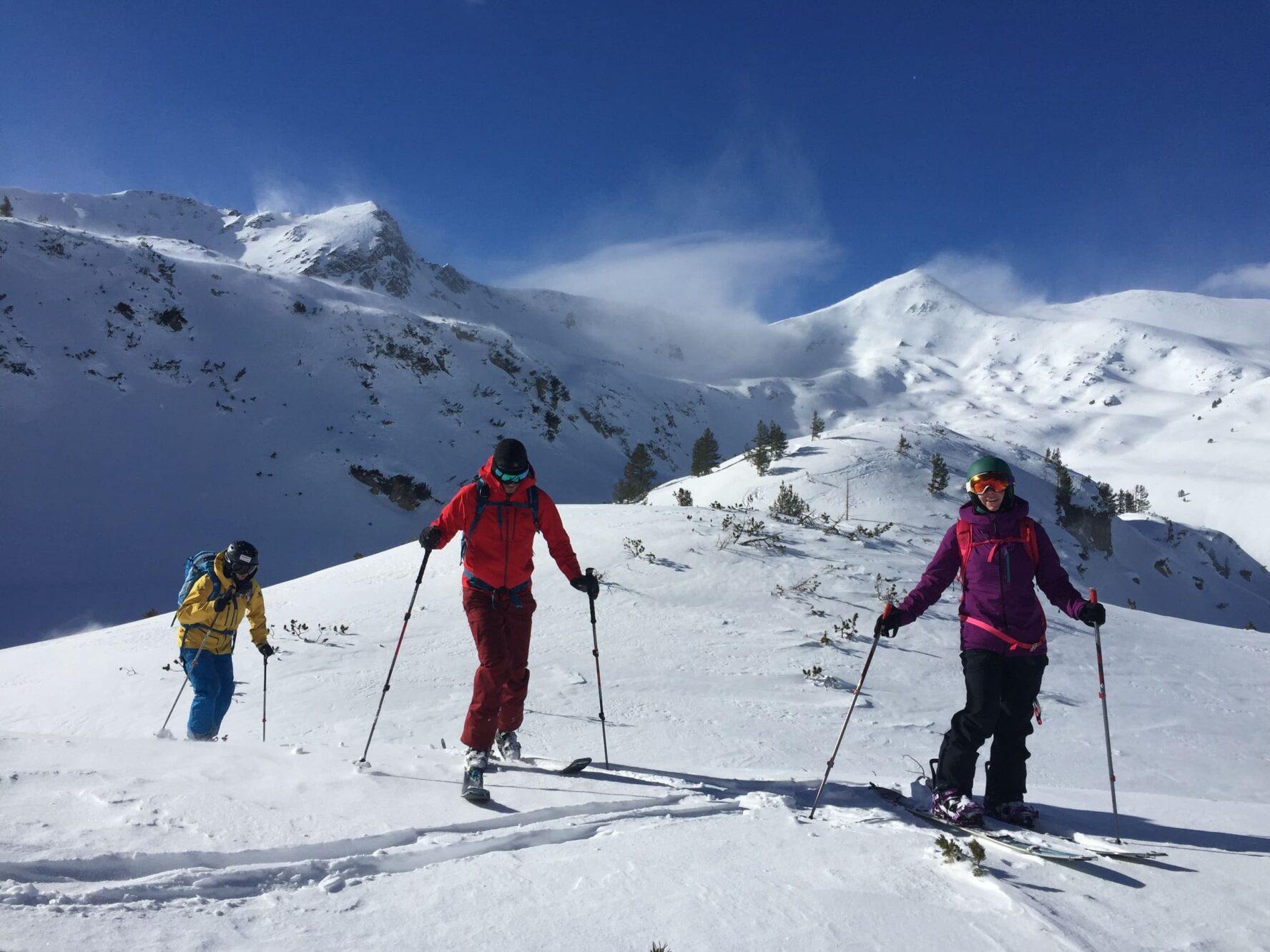 Skiers on Pirin mountain