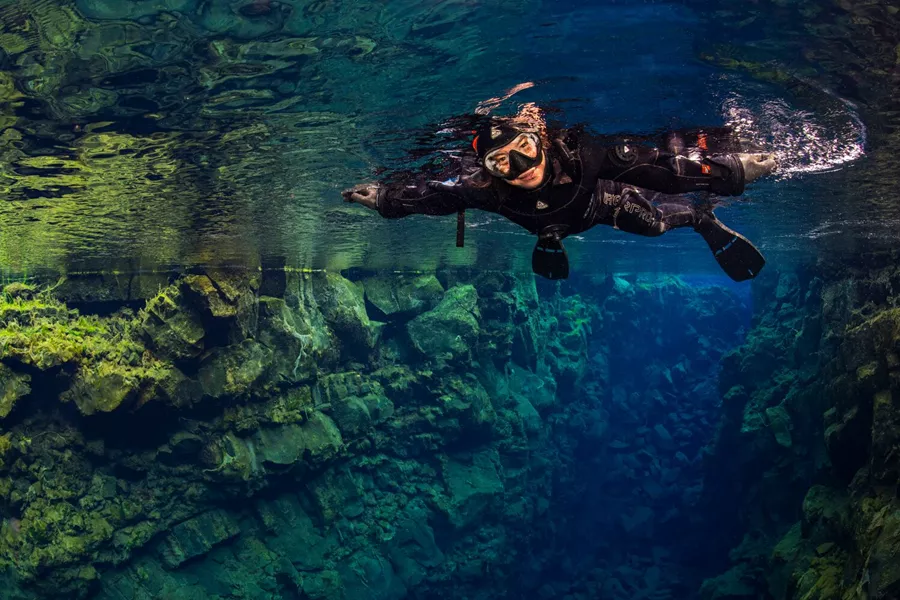 Snorkeling and swimming in Iceland