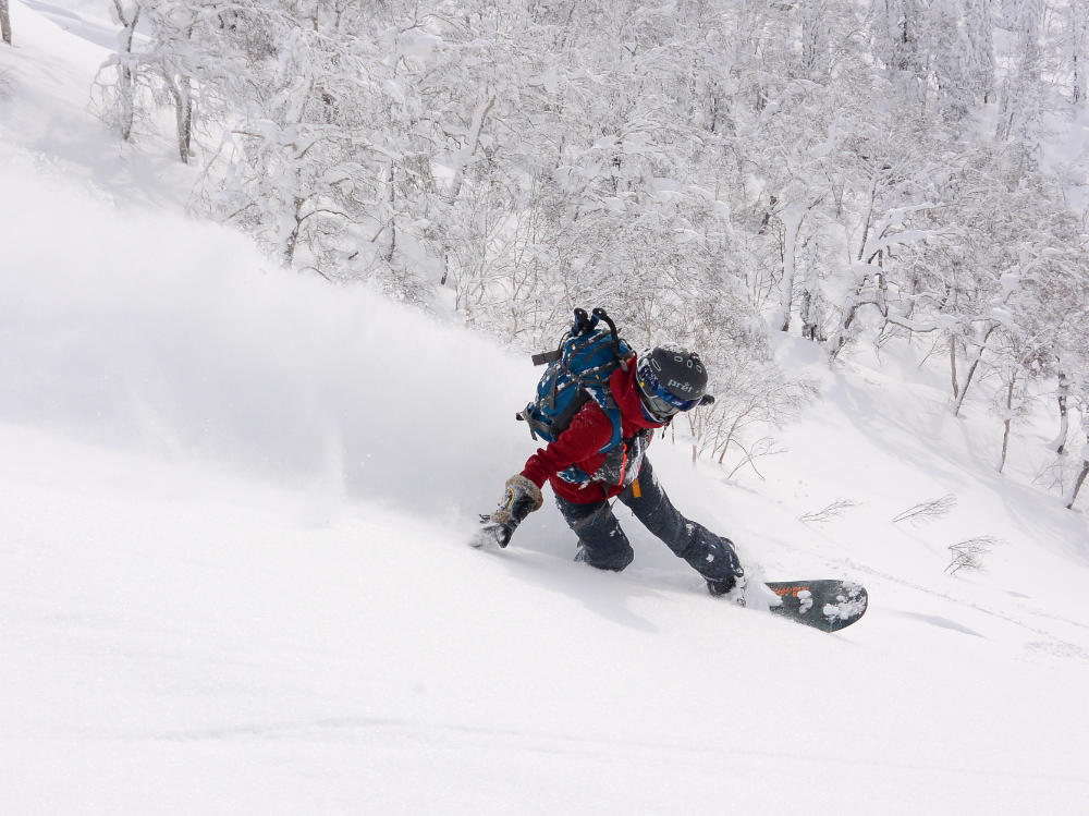Snowboarding in Hokkaido