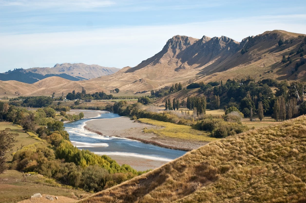 Tukituki Valley and Te Mata Peak in the distance