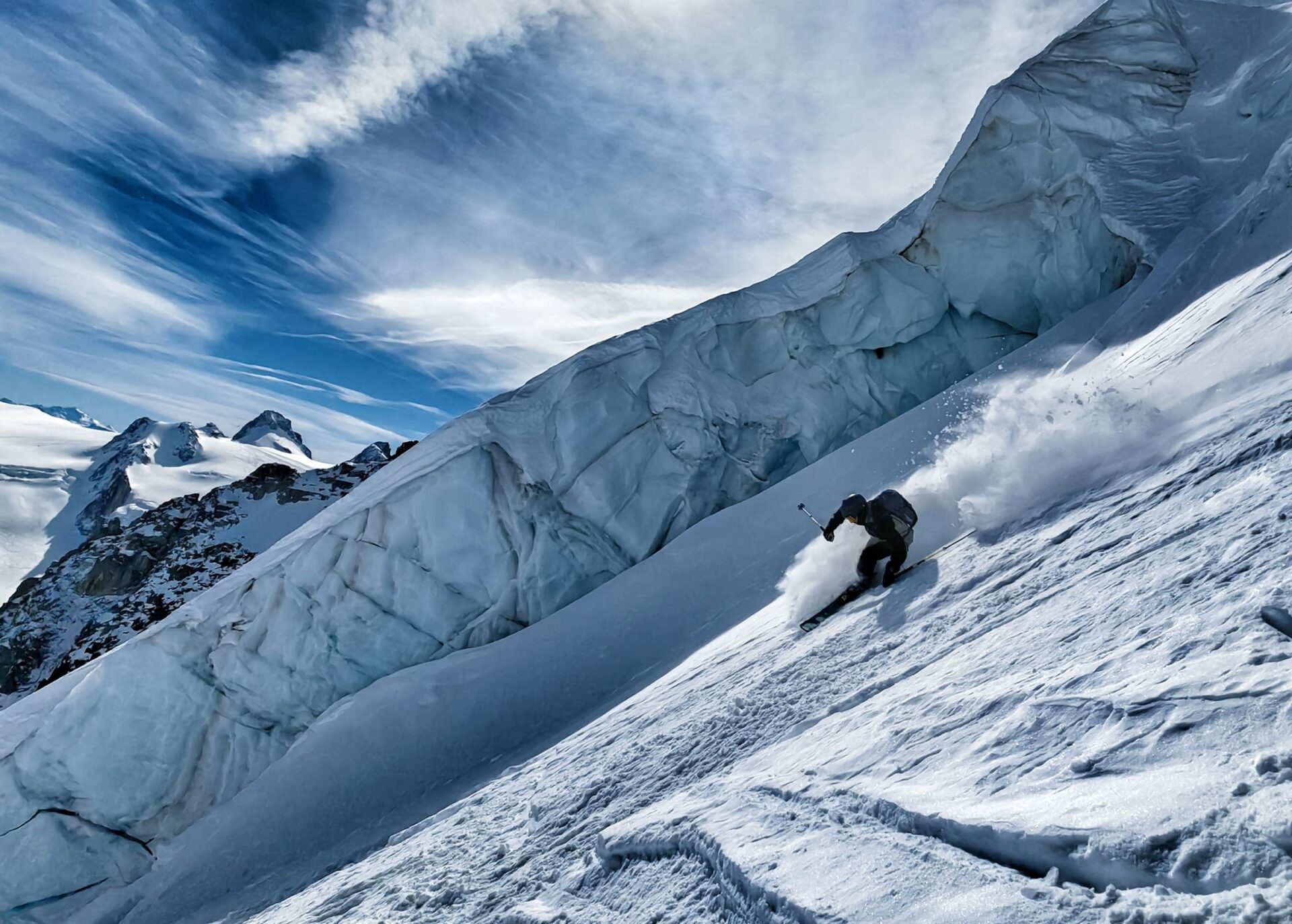 Verbier steep slope