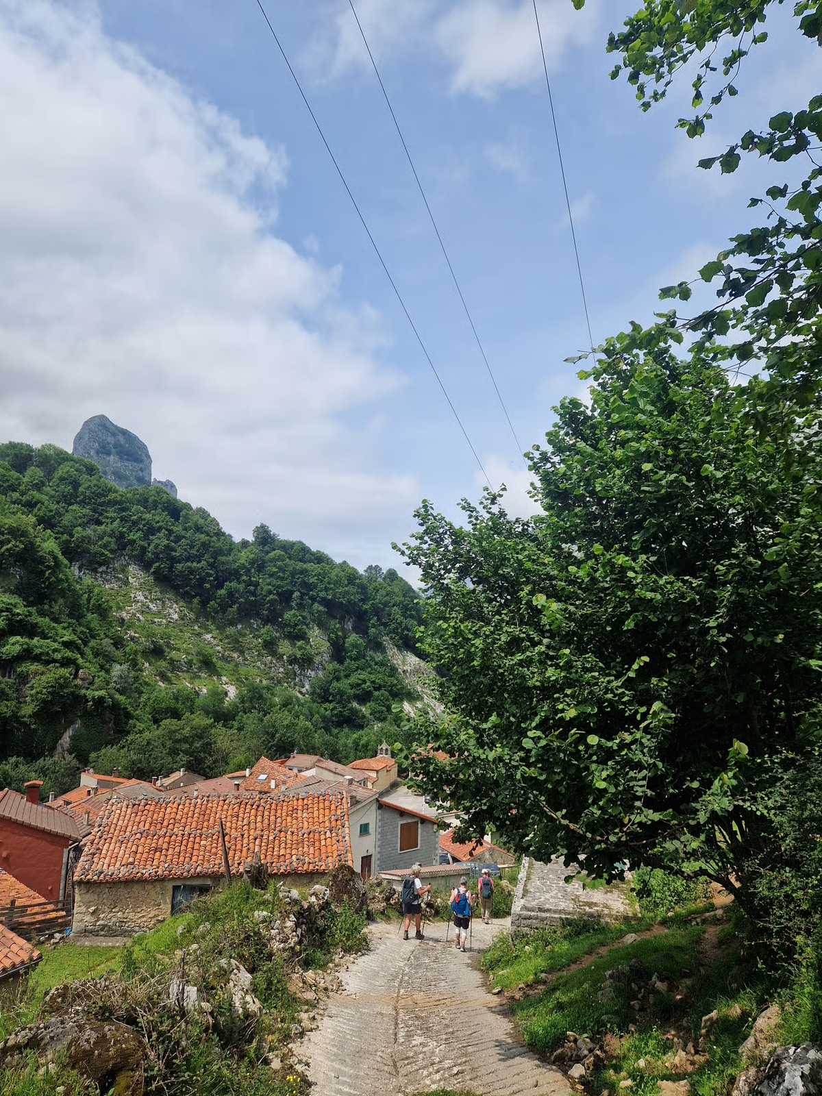 Village Spain hikers