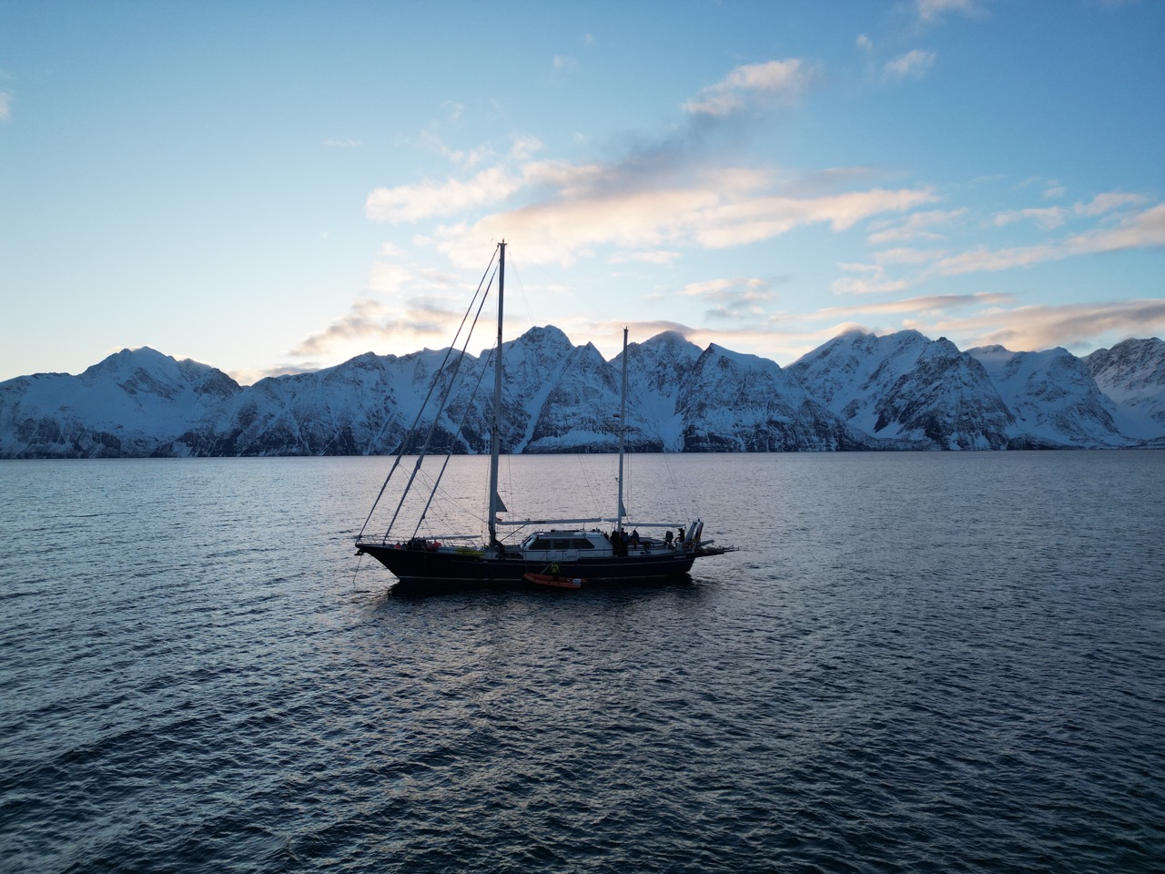 Sturdy yacht in Svalbard