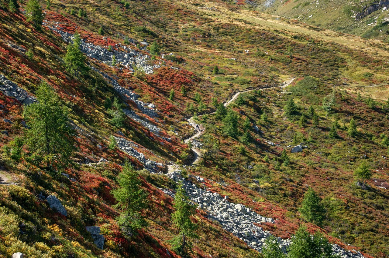 Aerial view in the Swiss Alps