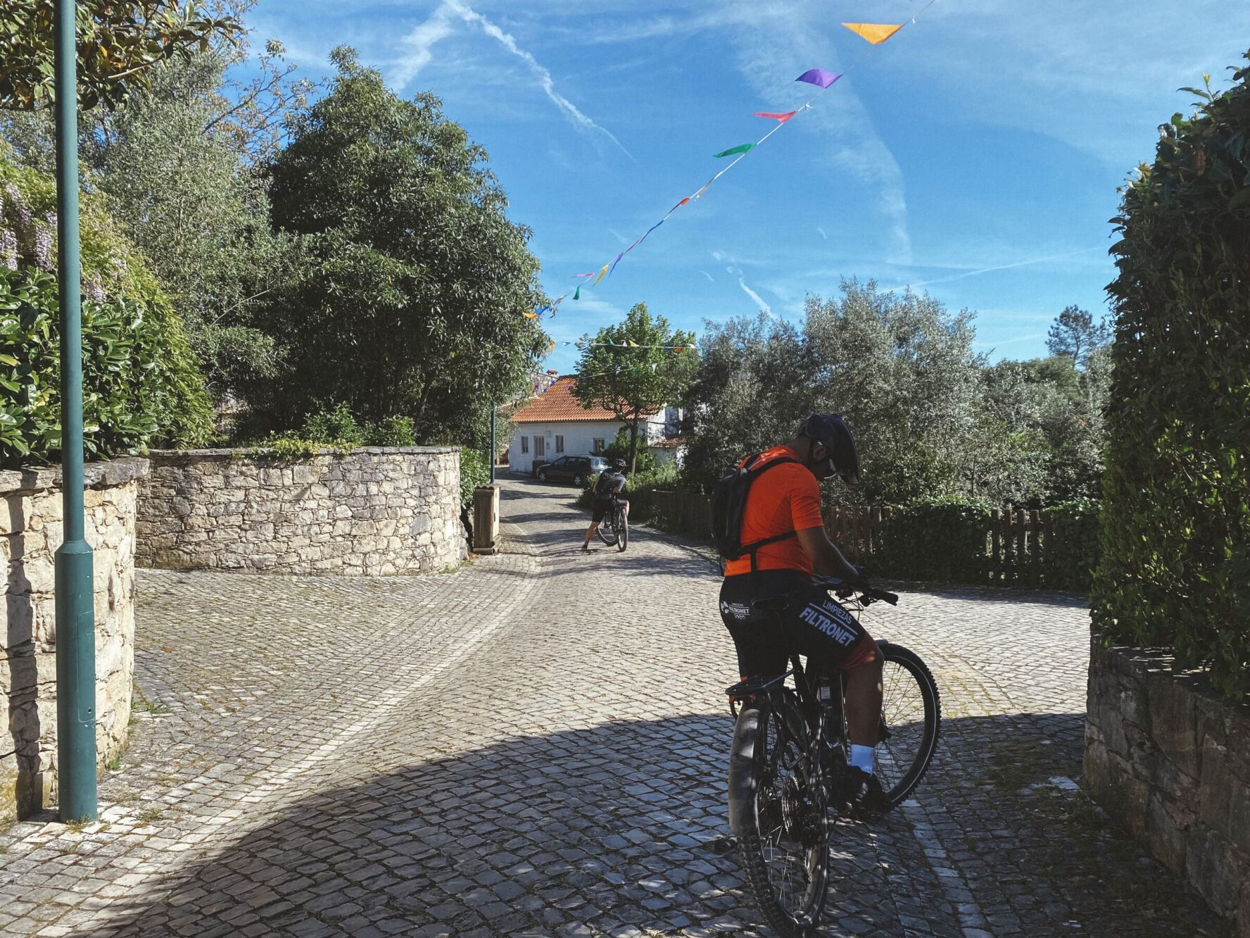 Bike on a cobbled street