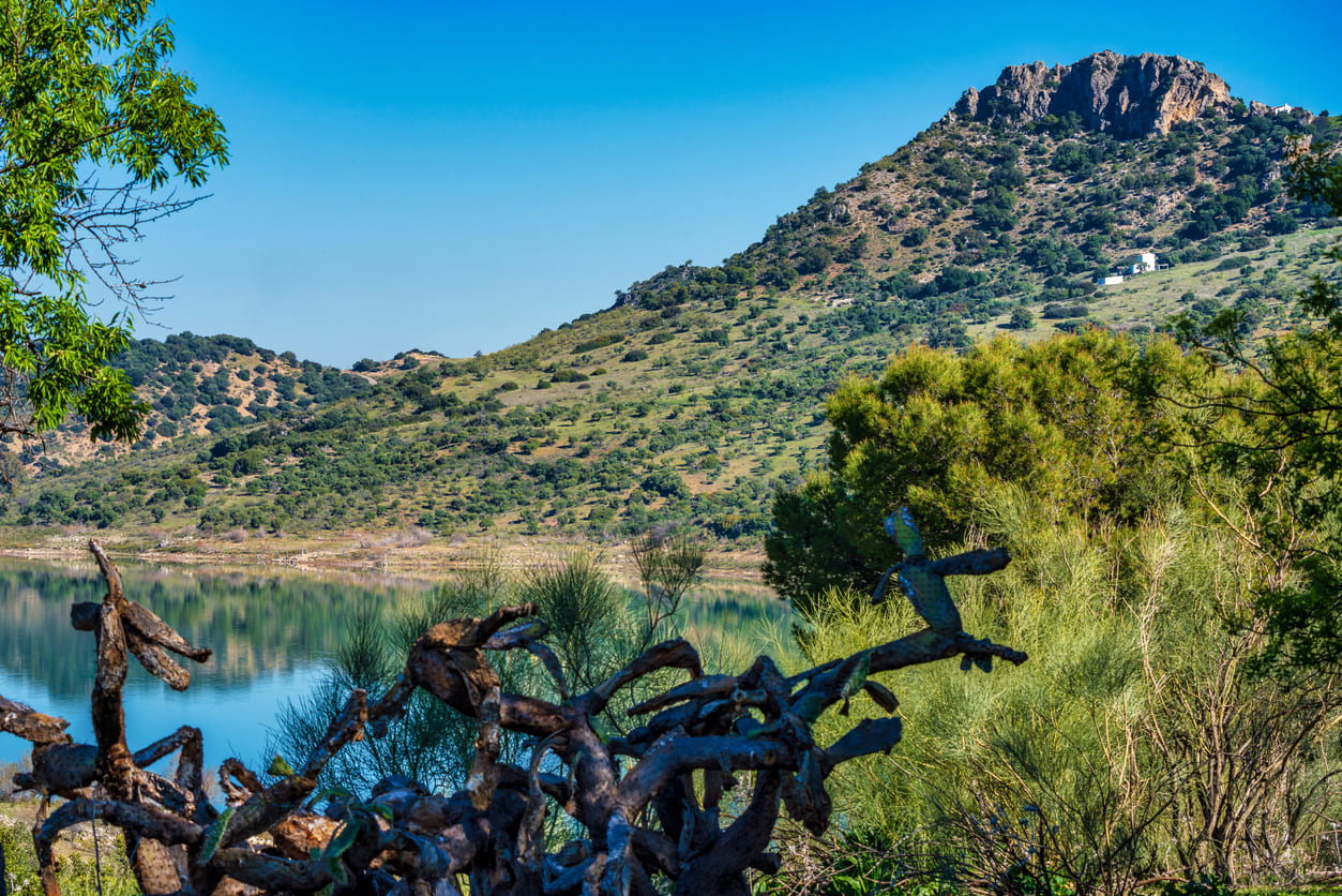 Blue lake in Sierra de Grazalema natural park