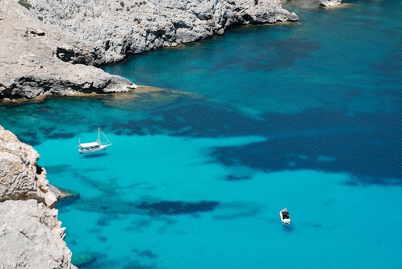 Blue sea on Mallorca