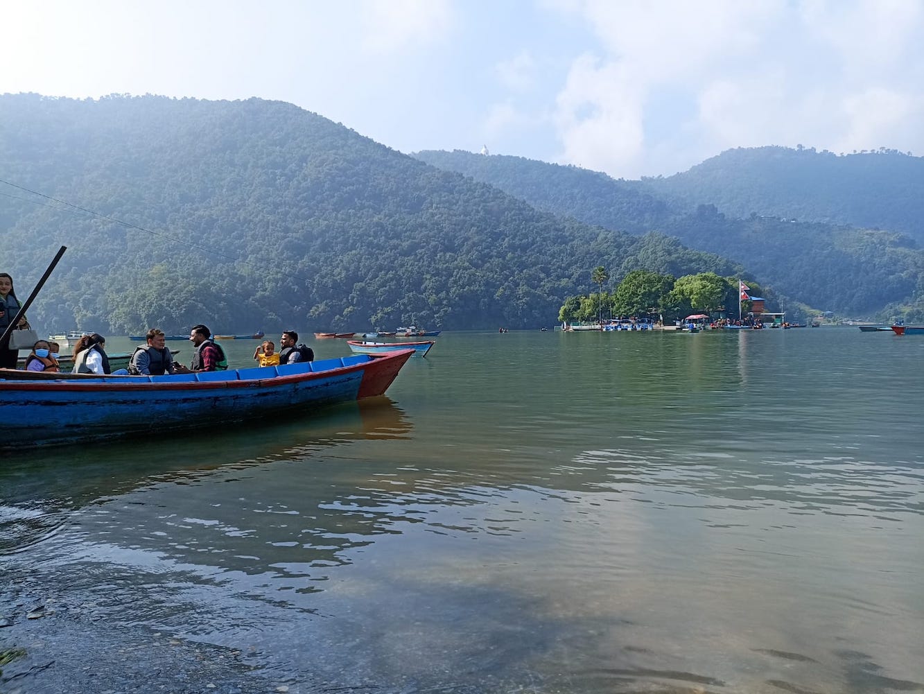 Boat ride in Nepal