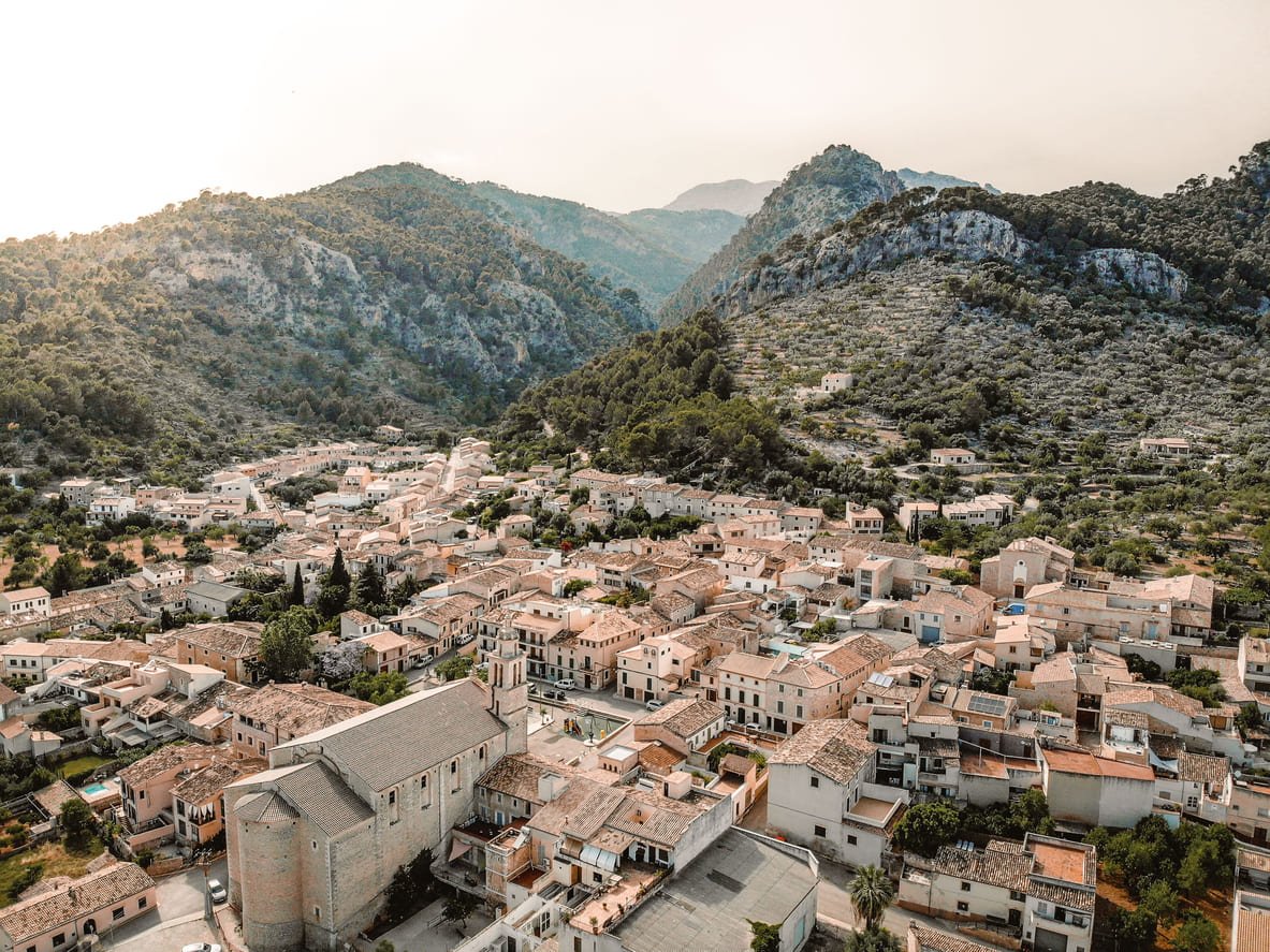 A beautiful view of Caimari on Mallorca