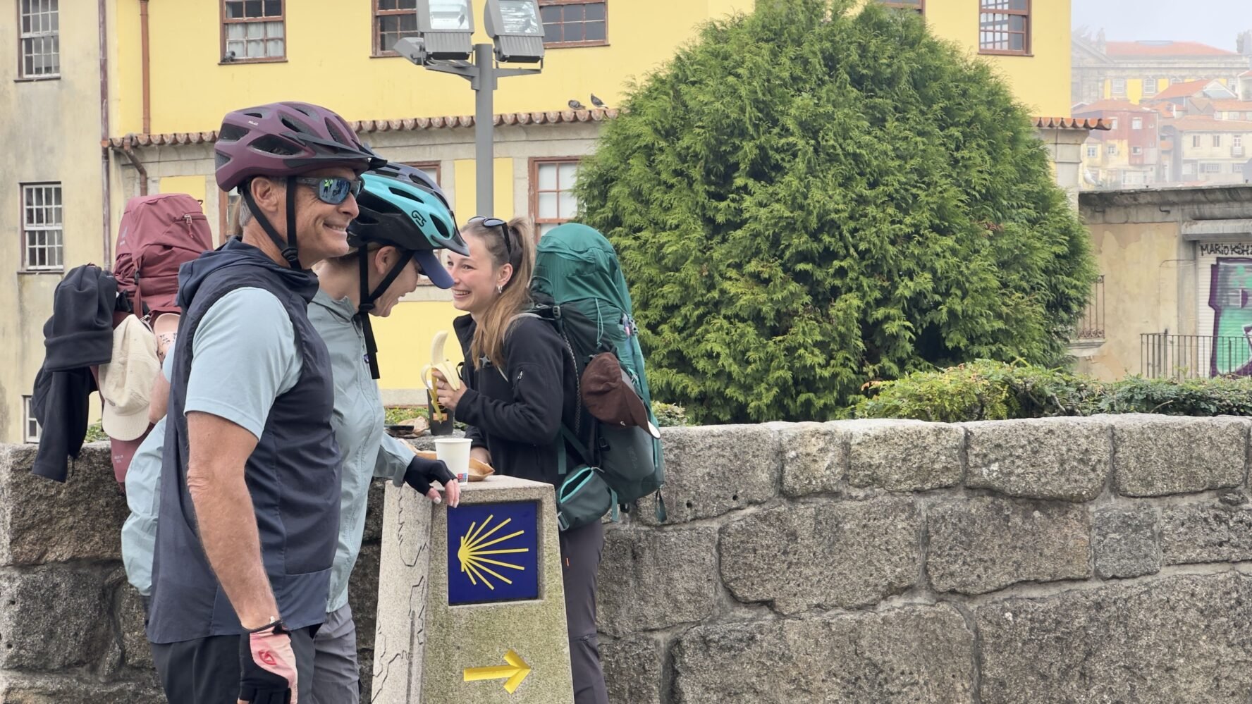 Tourists on Camino Portugues