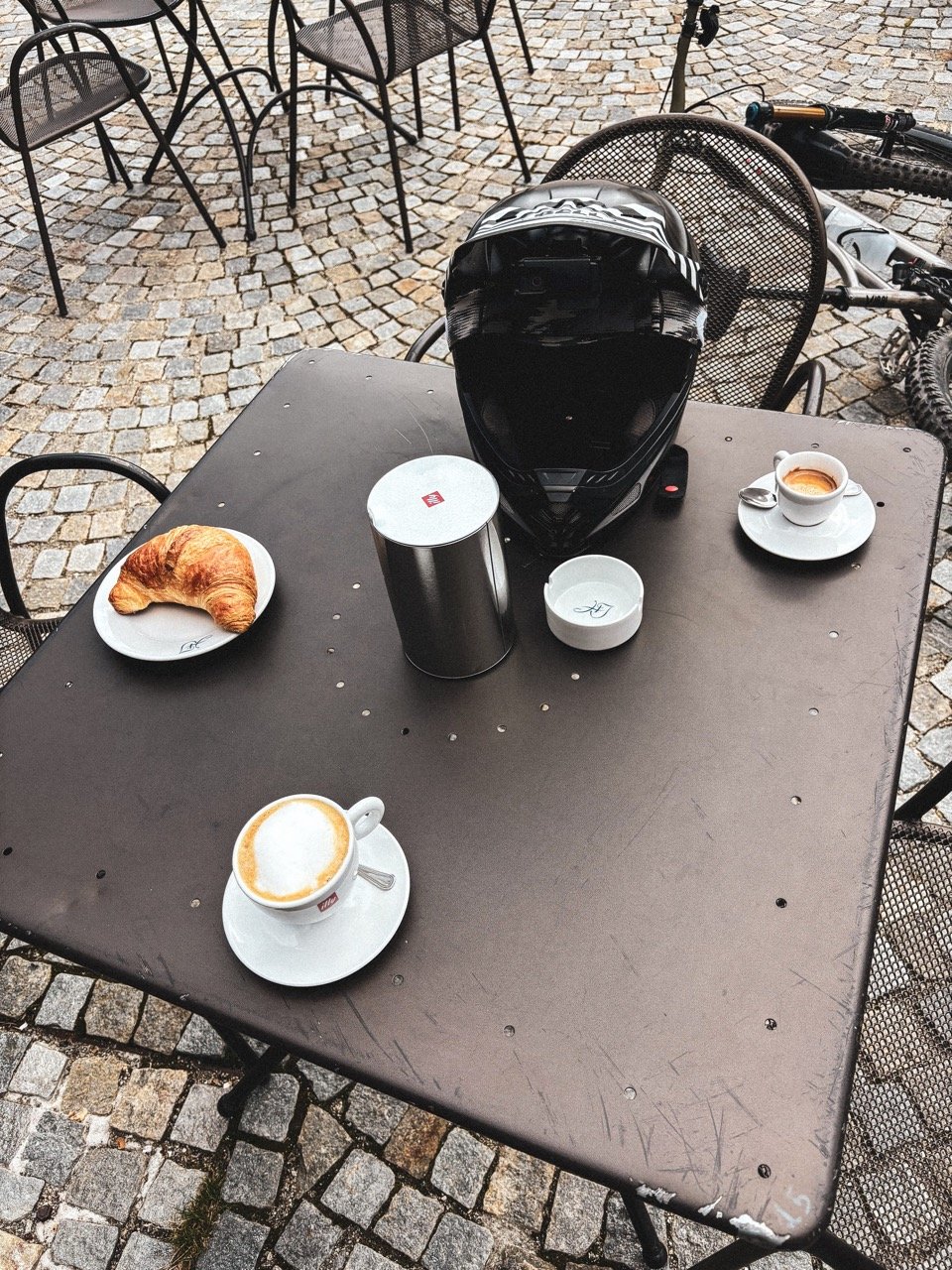 Coffee and croissant near Verbier
