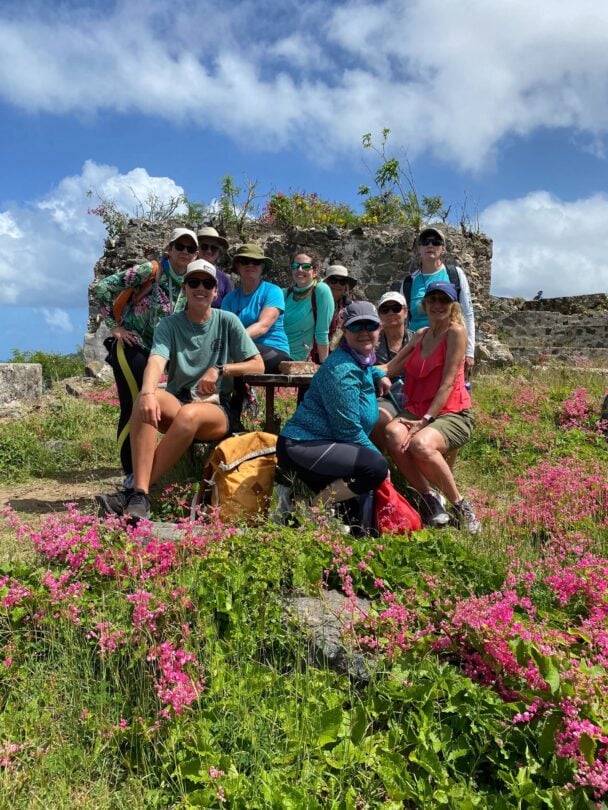 happy group of women in the virgin islands