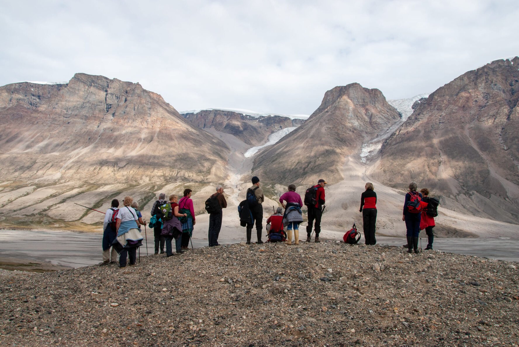 Hikers in Greenland