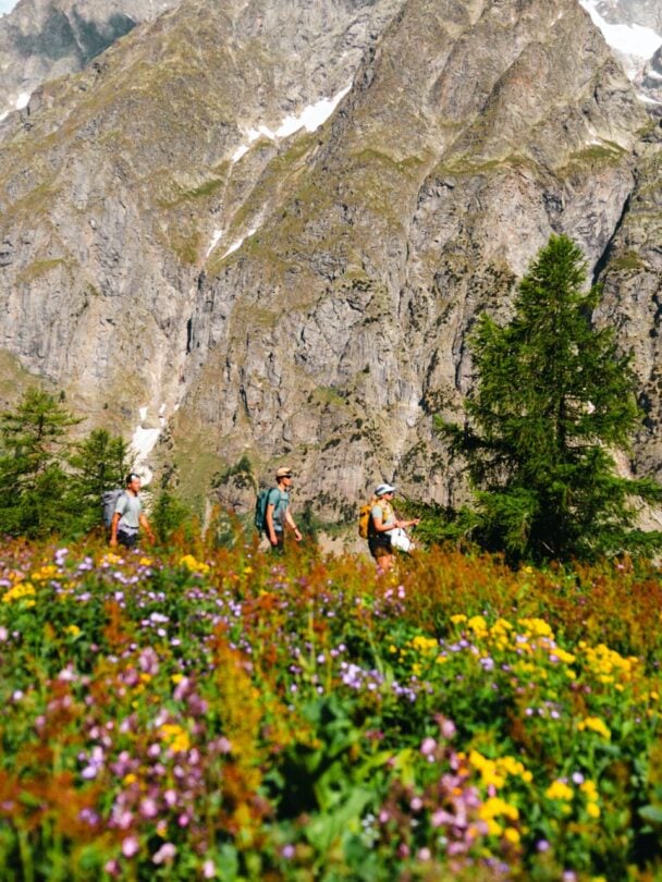 lake women hiking