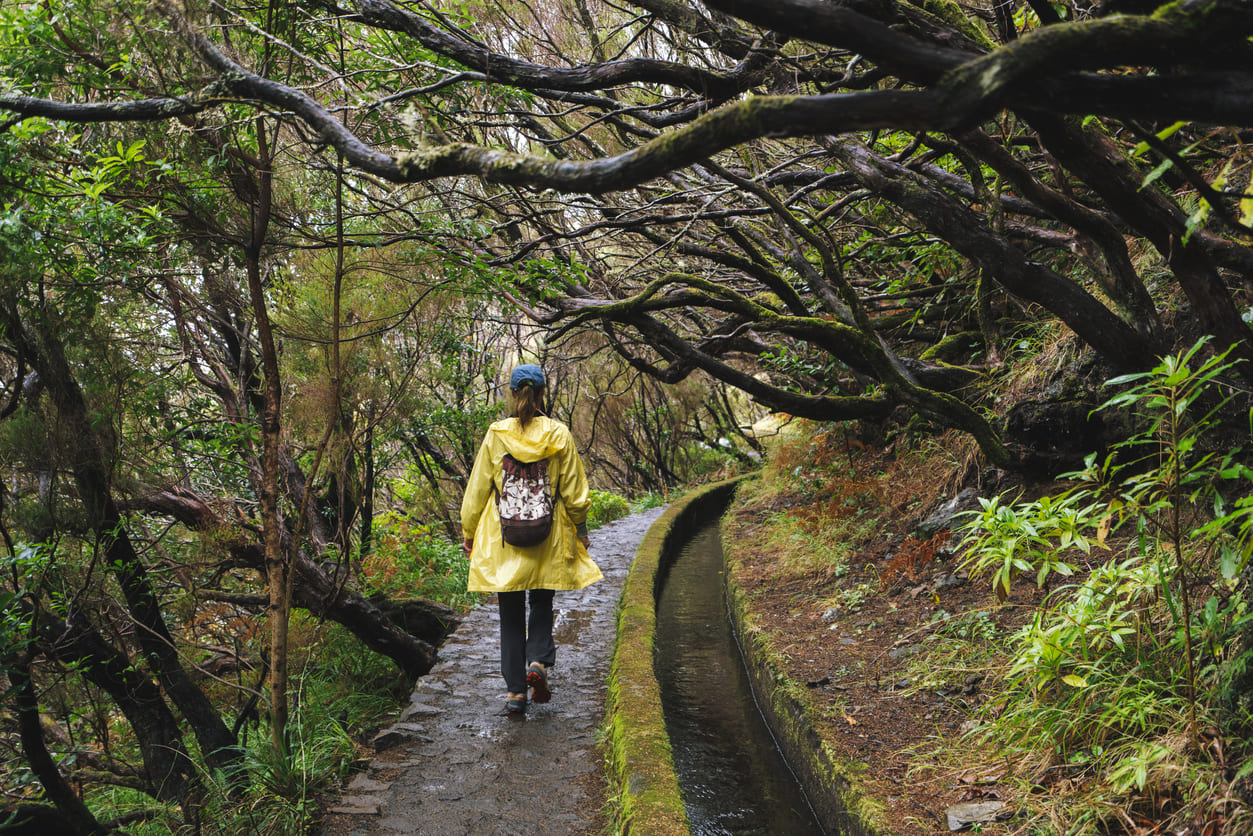 Hiking along a levada