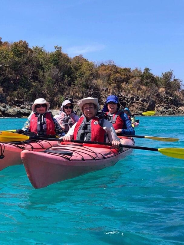 kayaking in the caribbean, st. john