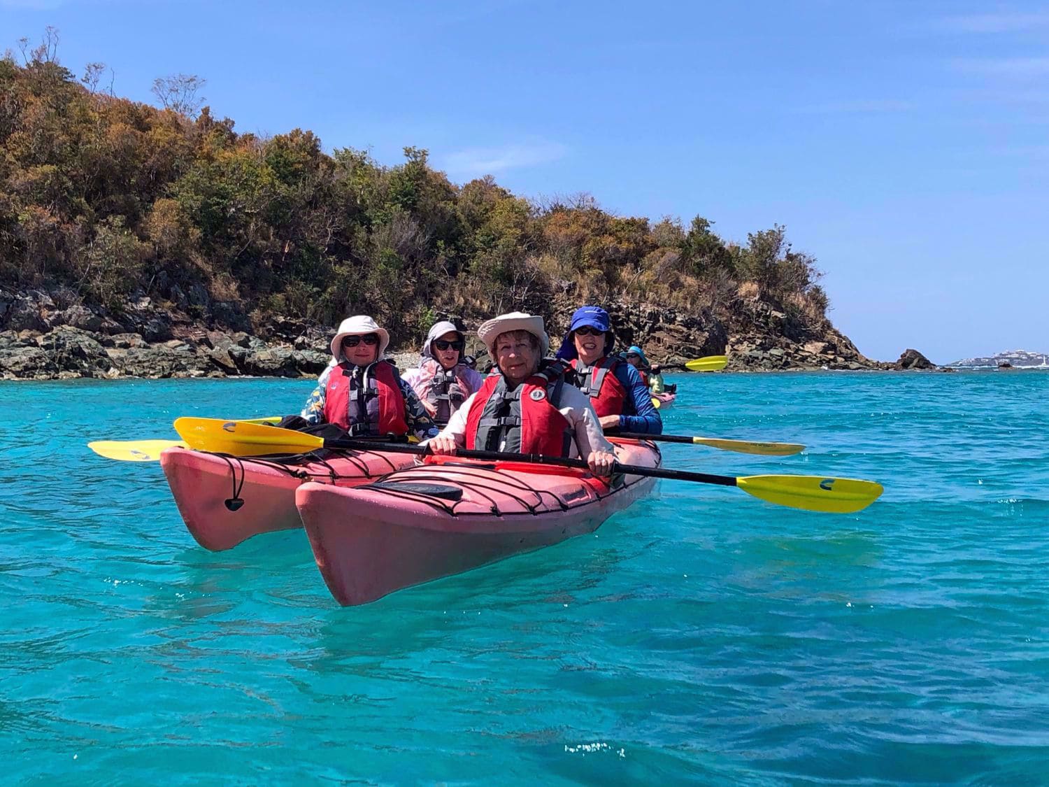 kayaking in the caribbean, st. john