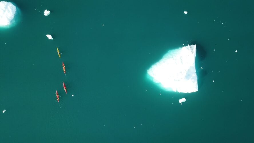 Kayaiking in Greenland, an endless watery Arctic expanse