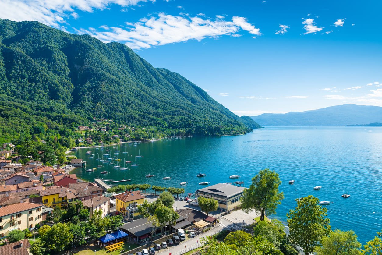 Lake Maggiore aerial view